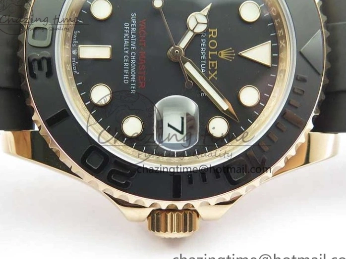 MiroTime 0523 Yacht-Master 116655 UBF 1:1 Best Edition 3D Black Ceramic Bezel on Black Rubber Strap A2836(Free Extra Strap) SunProtective 3061